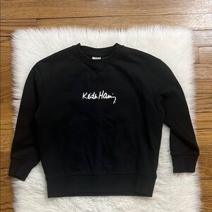Zara Keith Haring black crewneck sweatshirt